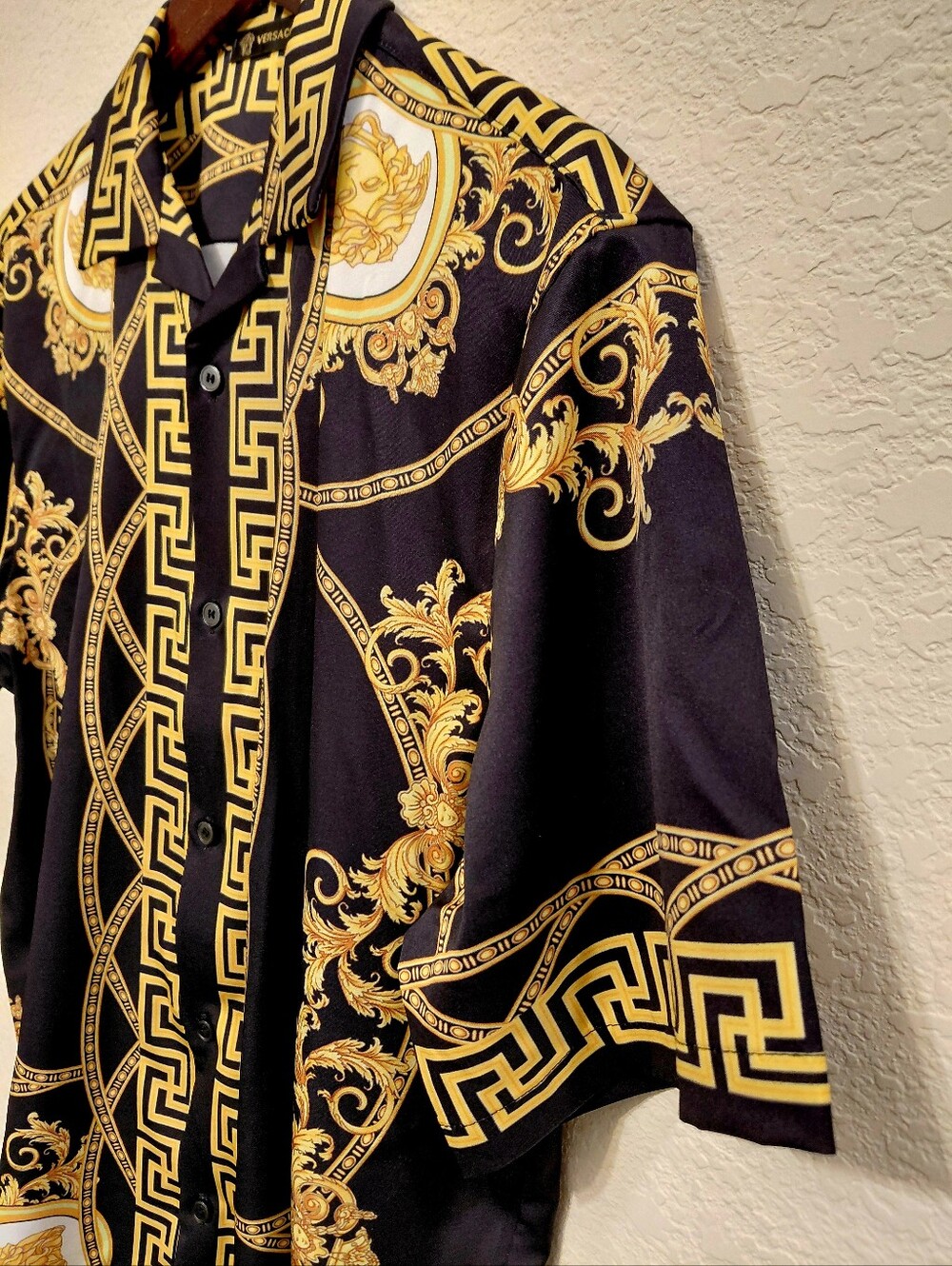 Rare Vintage Gianni Versace Baroque Print Short Sleeve Button-Down Shirt Meduim - Picture 4 of 12